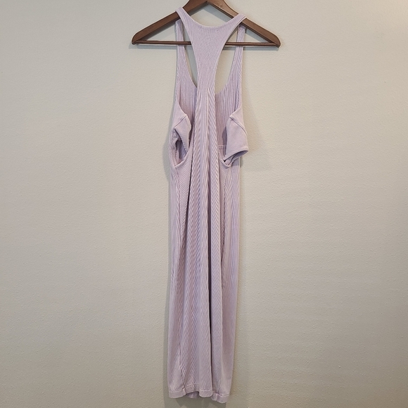 John Elliott Mineral Ribbed Midi Lavender Dress - Picture 5 of 8